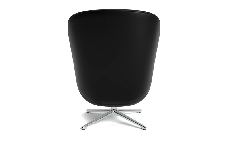 Hyg Lounge-Sessel Hoch mit Drehgestell und Kippfunktion, Aluminium, Ultra Leder