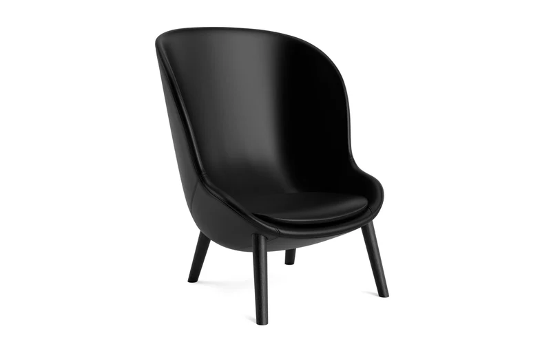 Hyg Lounge-Sessel Hoch schwarze Eiche Ultra