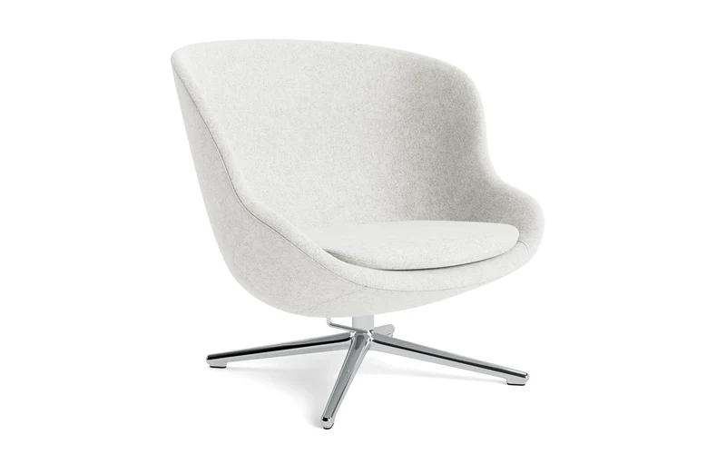 Hyg Lounge-Sessel Niedrig mit Drehgestell Aluminium Tilt Hallingdal
