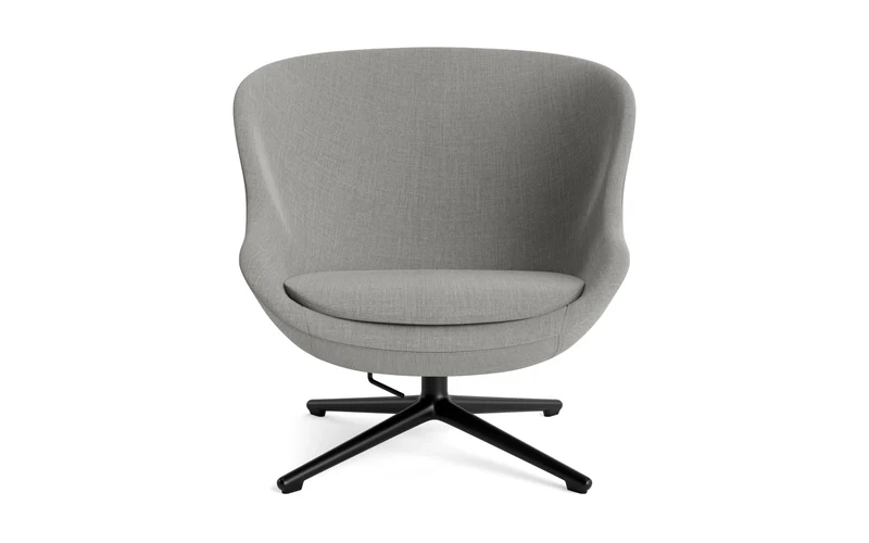 Hyg Lounge-Sessel Niedrig mit Drehgestell schwarzes Aluminium Tilt Remix