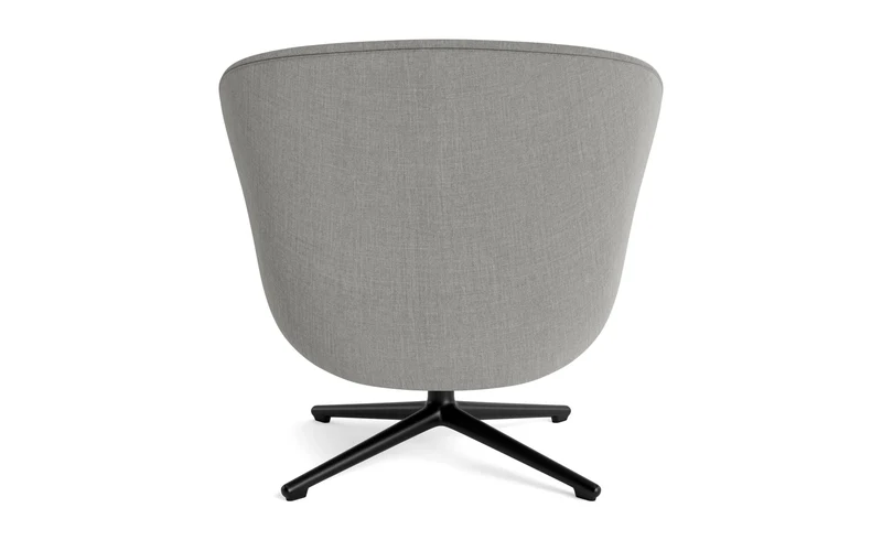 Hyg Lounge-Sessel Niedrig mit Drehgestell schwarzes Aluminium Tilt Remix