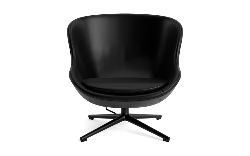 Hyg Lounge-Sessel Niedrig mit Drehgestell schwarzes Aluminium Tilt Ultra