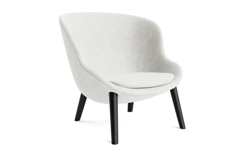 Hyg Lounge-Sessel niedrig Schwarz Eiche Hallingdal