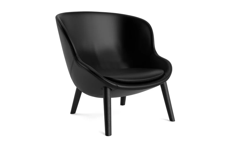 Hyg Lounge-Sessel niedrig Schwarz Eiche Ultra