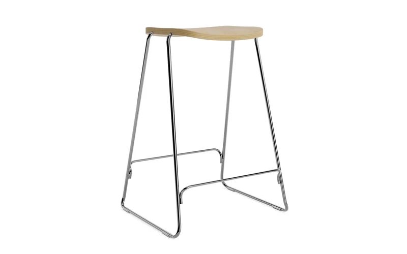 Just Barhocker 65 cm eiche/chrom
