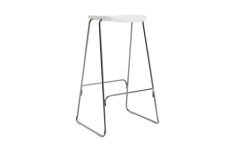 Just Barhocker 75 cm, gepolstert, Chrom/ Hallingdal