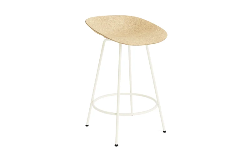 Mat Barstuhl 65 cm Creme stahl Hanf