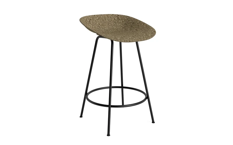 Mat Barstuhl 65 cm schwarzes Stahl Seegras