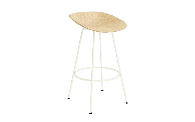 Mat Barstuhl 75 cm Creme stahl Hanf