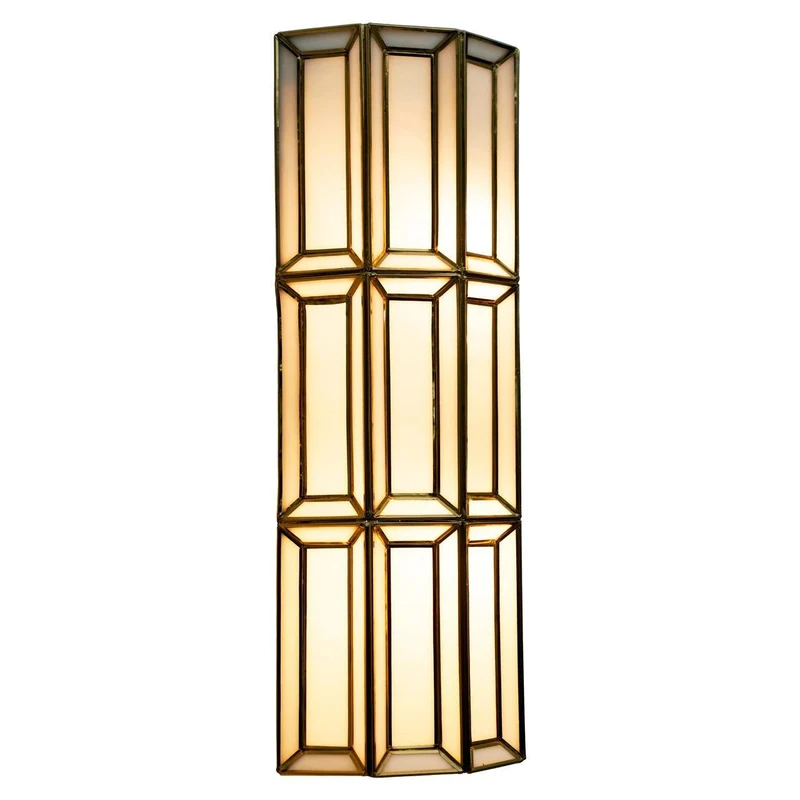 Richmond Interiors Wandlampe Opal brass antique