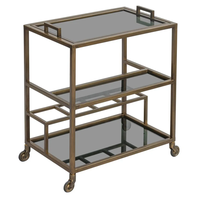 Richmond Interiors Servierwagen Ruinart brass antique