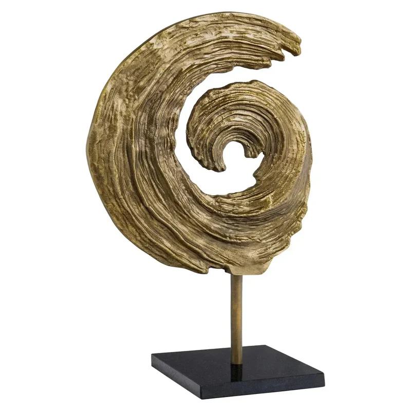 Richmond Interiors Dekoratives Objekt Swirl brass antique large