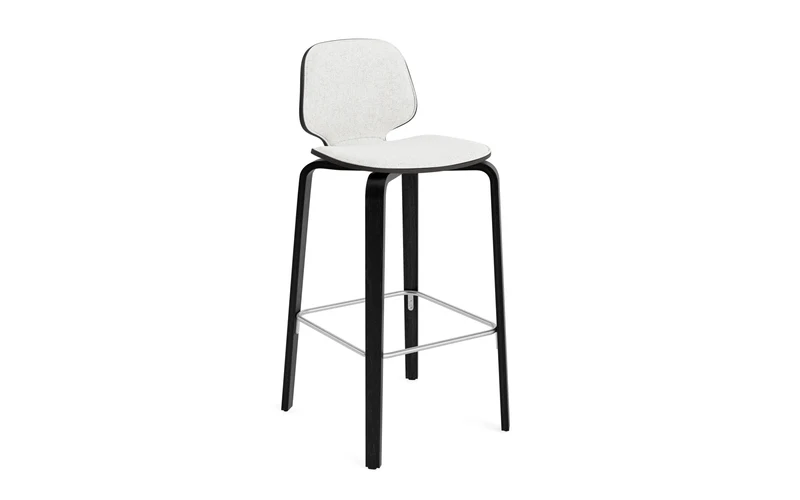 My Chair Barhocker 75 cm Frontpolster schwarz/Hallingdal