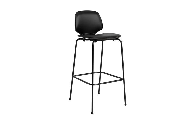 My Chair Barhocker 75 cm Frontpolster schwarzes Stahl schwarz/Ultra