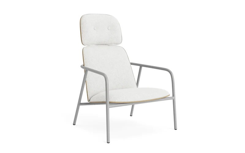 Pad Lounge-Sessel hoch grauem Stahl Eiche/Hallingdal