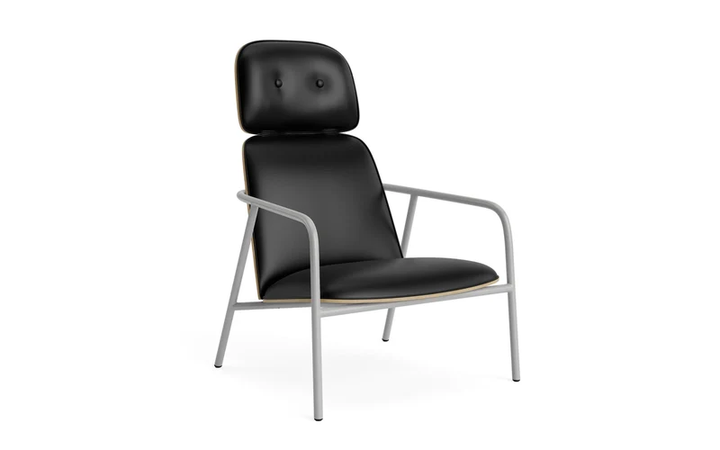 Pad Lounge-Sessel hoch grauem Stahl Eiche/Ultra