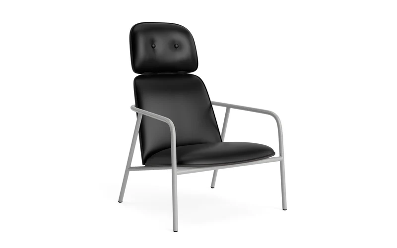 Pad Lounge-Sessel hoch grauem Stahl schwarz/Ultra