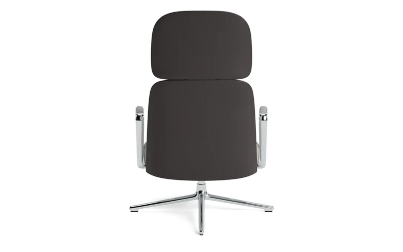 Pad Lounge-Sessel hoch mit Drehgestell und Kippfunktion alu und Schwarz/Remix