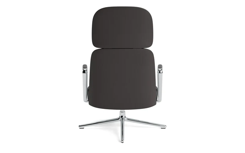 Pad Lounge-Sessel hoch mit Drehgestell und Kippfunktion alu und Schwarz/Ultra