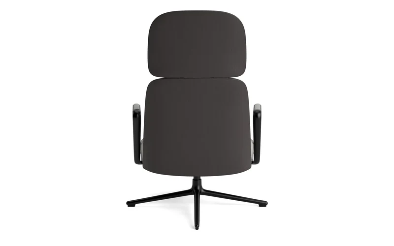 Pad Lounge-Sessel hoch mit Drehgestell und Kippfunktion Schwarz Alu Schwarz/Remix