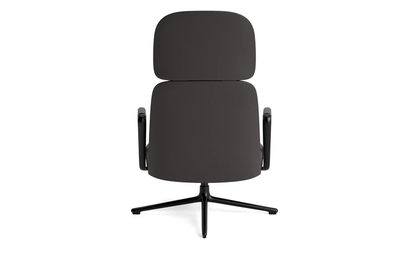 Pad Lounge-Sessel hoch mit Drehgestell und Kippfunktion Schwarz Alu Schwarz/Ultra