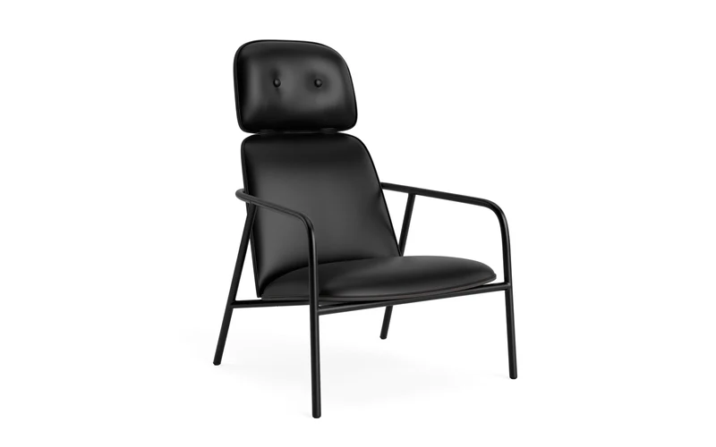 Pad Lounge-Sessel hoch schwarzem Stahl schwarz/Ultra