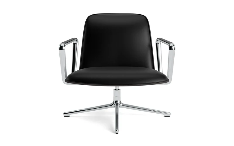 Pad Lounge-Sessel niedrig mit Drehgestell alu und schwarz/Ultra