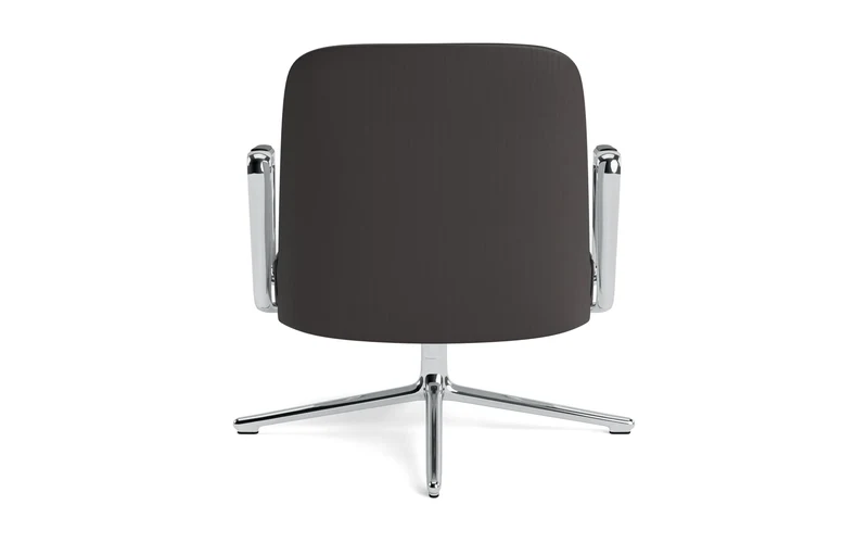 Pad Lounge-Sessel niedrig mit Drehgestell alu und schwarz/Ultra