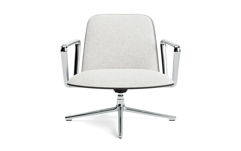Pad Lounge-Sessel niedrig mit Drehgestell und Kippfunktion alu und Schwarz/Hallingdal