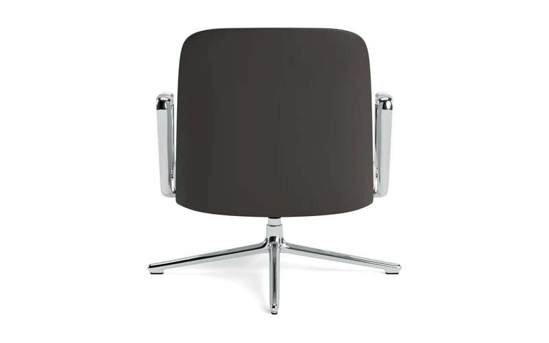 Pad Lounge-Sessel niedrig mit Drehgestell und Kippfunktion alu und Schwarz/Hallingdal