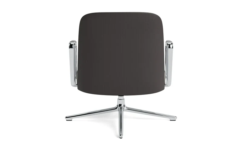 Pad Lounge-Sessel niedrig mit Drehgestell und Kippfunktion alu und Schwarz/Remix