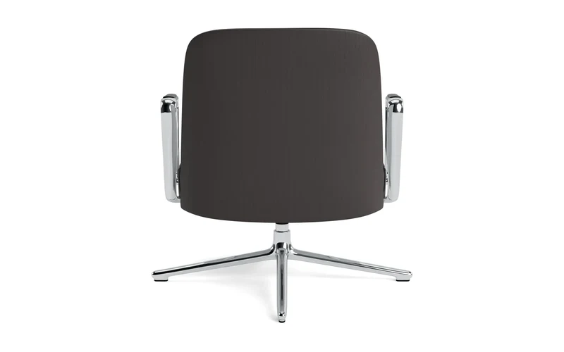 Pad Lounge-Sessel niedrig mit Drehgestell und Kippfunktion alu und Schwarz/Ultra