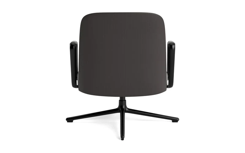Pad Lounge-Sessel niedrig mit Drehgestell und Kippfunktion Schwarz Alu Schwarz/Remix
