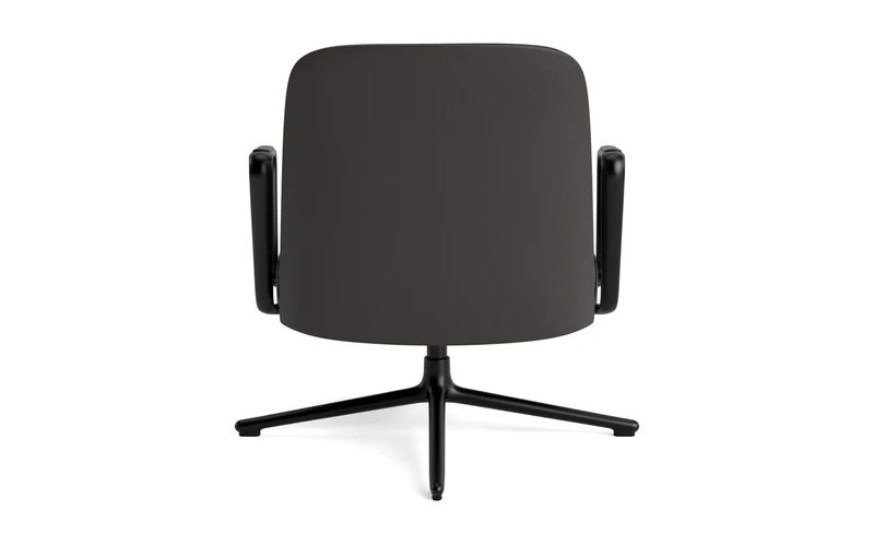 Pad Lounge-Sessel niedrig mit Drehgestell und Kippfunktion Schwarz Alu Schwarz/Ultra