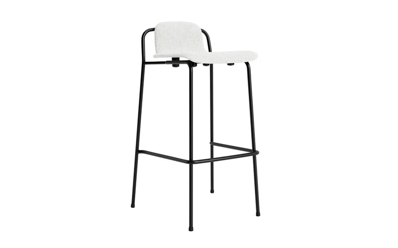 Studio Barhocker 75 cm Vollpolster Stahl Schwartz/Hallingdal