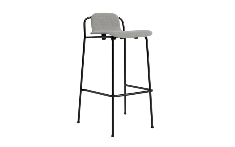 Studio Barhocker 75 cm Vollpolster Stahl Schwartz/Remix